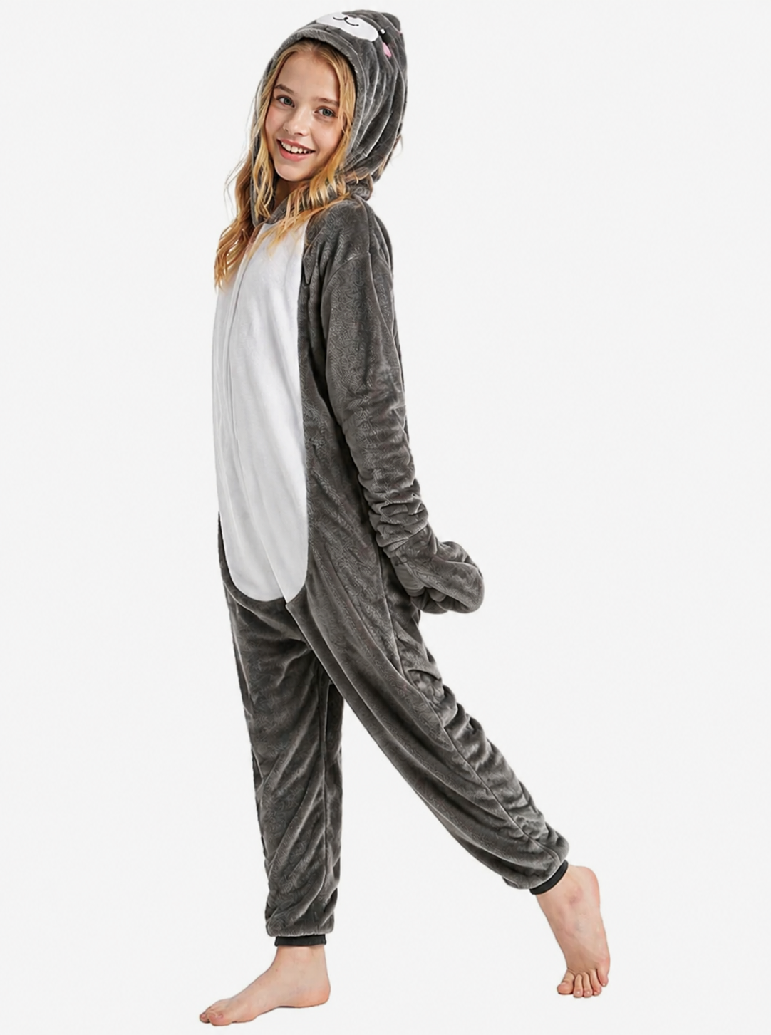 [Custom ] NUOLE Seal Kigurumi Onesie - Animal Cosplay Costume Pajamas with Flippers for Halloween, Christmas, Easter, Adults & Kids
