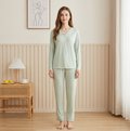 NUOLE Women's EcoCosy Viscose Long Sleeve Pajama Set - Soft Two-Piece Loungewear Sleepwear