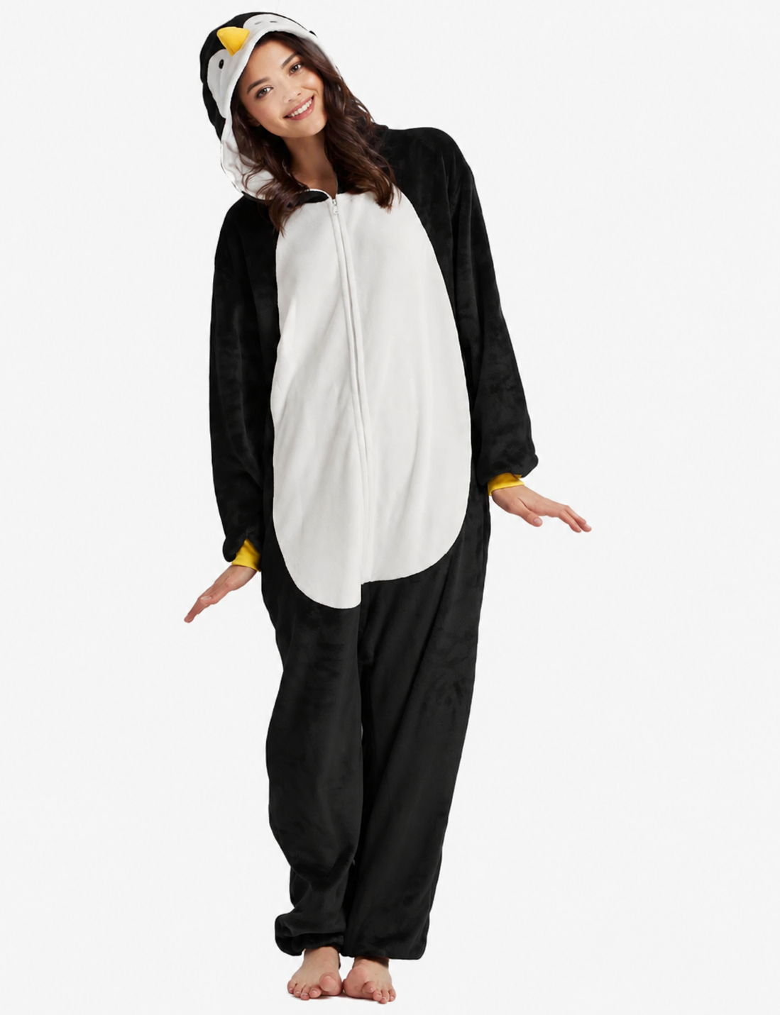 [Custom ] NUOLE Penguin Kigurumi Onesie - Animal Cosplay Costume Pajamas for Halloween, Christmas, Easter, Adults & Kids