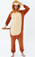 [Custom ] NUOLE Lion Kigurumi Onesie - Animal Cosplay Costume Pajamas for Halloween, Christmas, Easter, Adults & Kids