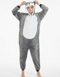 [Custom ] NUOLE Husky Kigurumi Onesie - Animal Cosplay Costume Pajamas for Halloween, Christmas, Easter, Adults & Kids