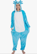[Custom ] NUOLE Axolotl Kigurumi Onesie - Animal Cosplay Costume Pajamas for Halloween, Christmas, Easter, Adults & Kids