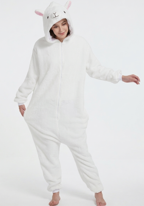 [Custom ] NUOLE Sheep Lamb Kigurumi Onesie - Animal Cosplay Costume Pajamas for Halloween, Christmas, Easter, Adults & Kids