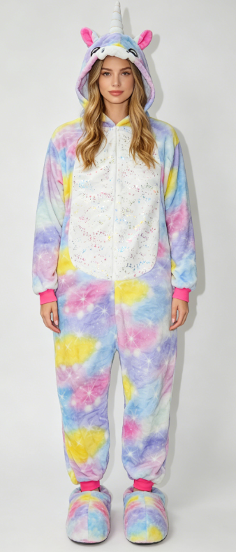 [Custom ] NUOLE Unicorn Kigurumi Onesie - Animal Cosplay Costume Pajamas for Halloween, Christmas, Easter, Adults & Kids