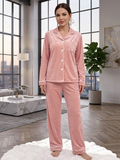NUOLE Women's Plush Velour Pajama Set, Soft Warm Long Sleeve 2 Piece Loungewear Sleepwear