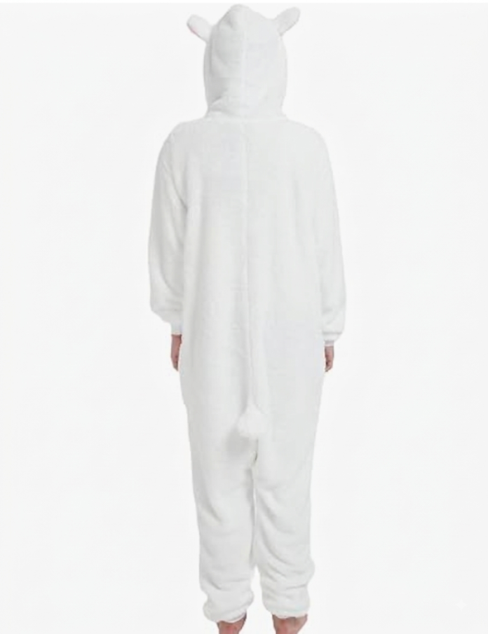 [Custom ] NUOLE Sheep Lamb Kigurumi Onesie - Animal Cosplay Costume Pajamas for Halloween, Christmas, Easter, Adults & Kids