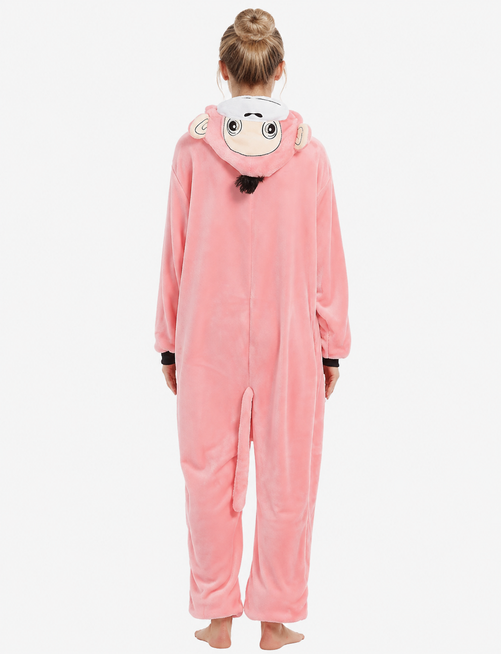 [Custom ] NUOLE Monkey Kigurumi Onesie - Animal Cosplay Costume Pajamas with Ears & Tail for Halloween, Christmas, Easter, Adults & Kids