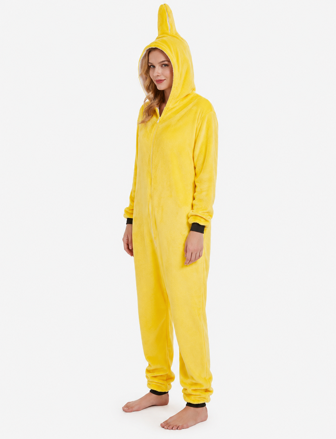 [Custom ] NUOLE Banana Kigurumi Onesie - Fruit Cosplay Costume Pajamas for Halloween, Christmas, Easter, Adults & Kids