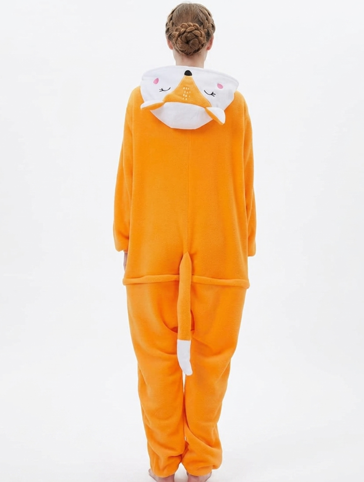 Fox Kigurumi Onesie - Animal Cosplay Costume Pajamas for Halloween, Christmas, Easter, Adults & Kids