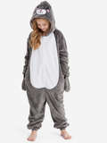 [Custom ] NUOLE Seal Kigurumi Onesie - Animal Cosplay Costume Pajamas with Flippers for Halloween, Christmas, Easter, Adults & Kids