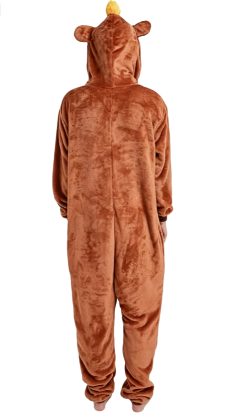 [Custom ] NUOLE Capybara Kigurumi Onesie - Animal Cosplay Costume Pajamas with Orange for Halloween, Christmas, Easter, Adults & Kids