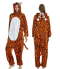 [Custom ] NUOLE Tiger Kigurumi Onesie - Animal Cosplay Costume Pajamas with Ears & Tail for Halloween, Christmas, Easter, Adults & Kids