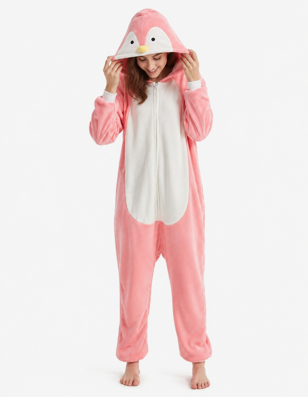 [Custom ] NUOLE Penguin Kigurumi Onesie - Animal Cosplay Costume Pajamas for Halloween, Christmas, Easter, Adults & Kids